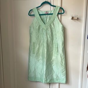 Calypso 100% Silk Resort Dress Mint Seafoam Tank Mini S